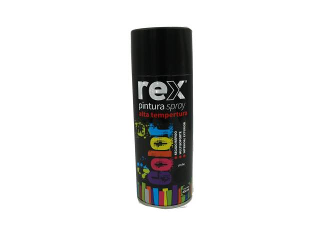 MundoAladdin Cl Pinturas Spray Rex Negra Temperatura 400 Ml 60035